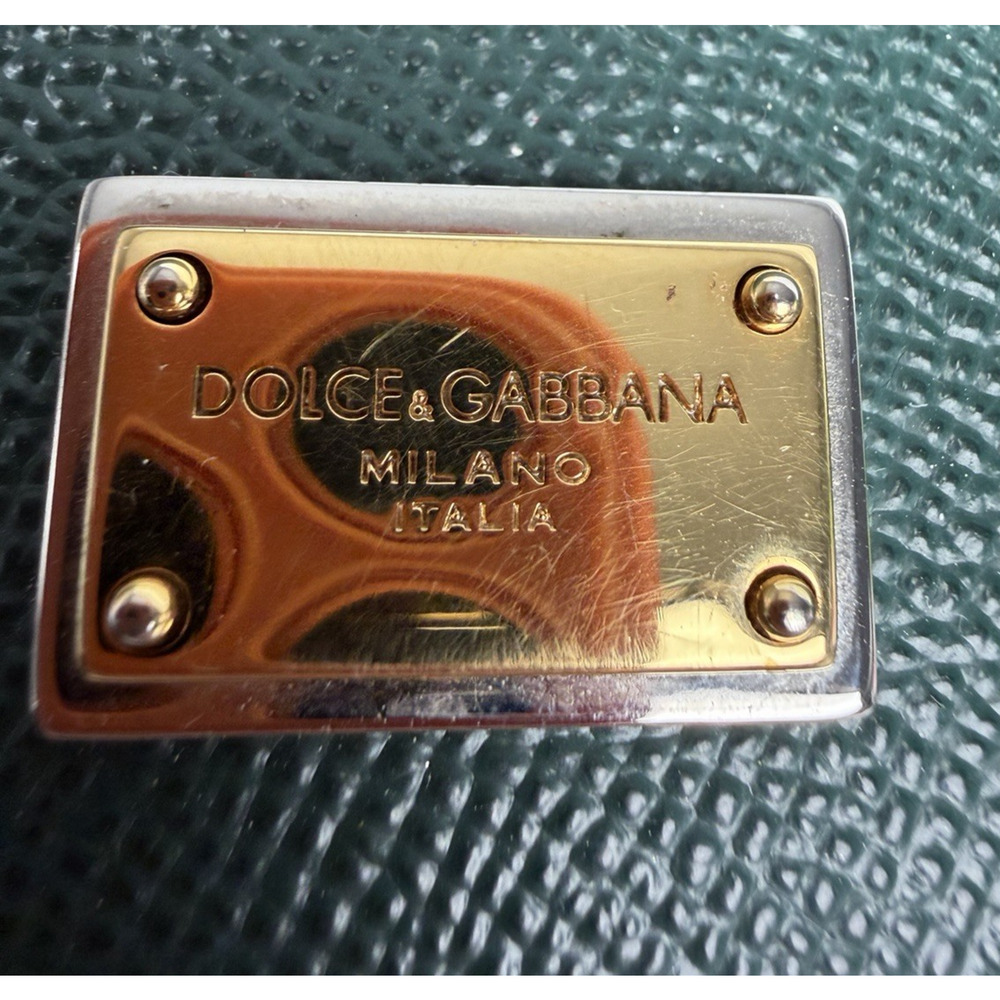 Dolce & Gabbana Sicily Handbag Medium in Green Dauphine Calfskin Leather S14 - Picture 8 of 16